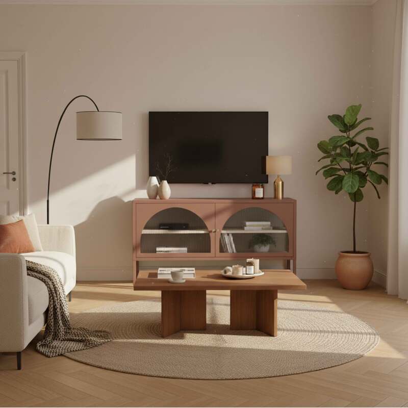 Mobile TV 115 cm in metallo stile moderno (2/8)