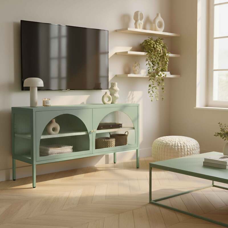 Mobile TV 115 cm in metallo stile moderno