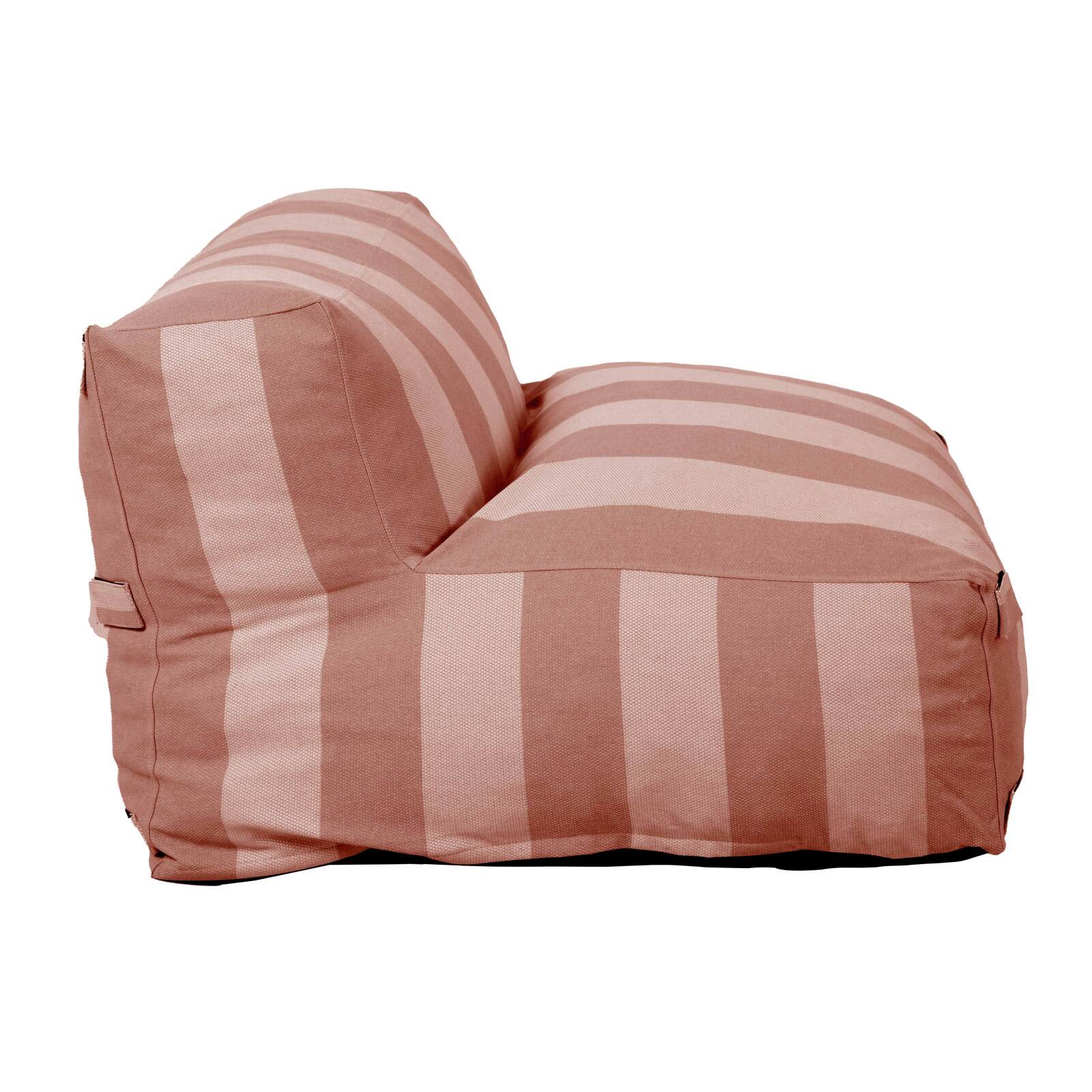 Poltrona a righe per divano modulare da esterno