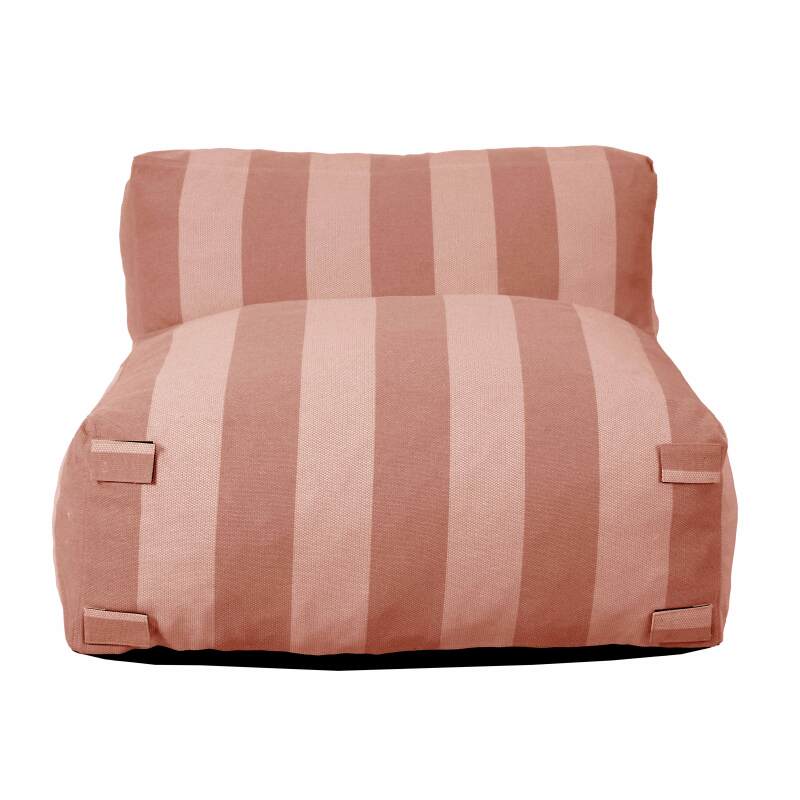 Poltrona a righe per divano modulare da esterno