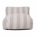 Poltrona a righe per divano modulare da esterno