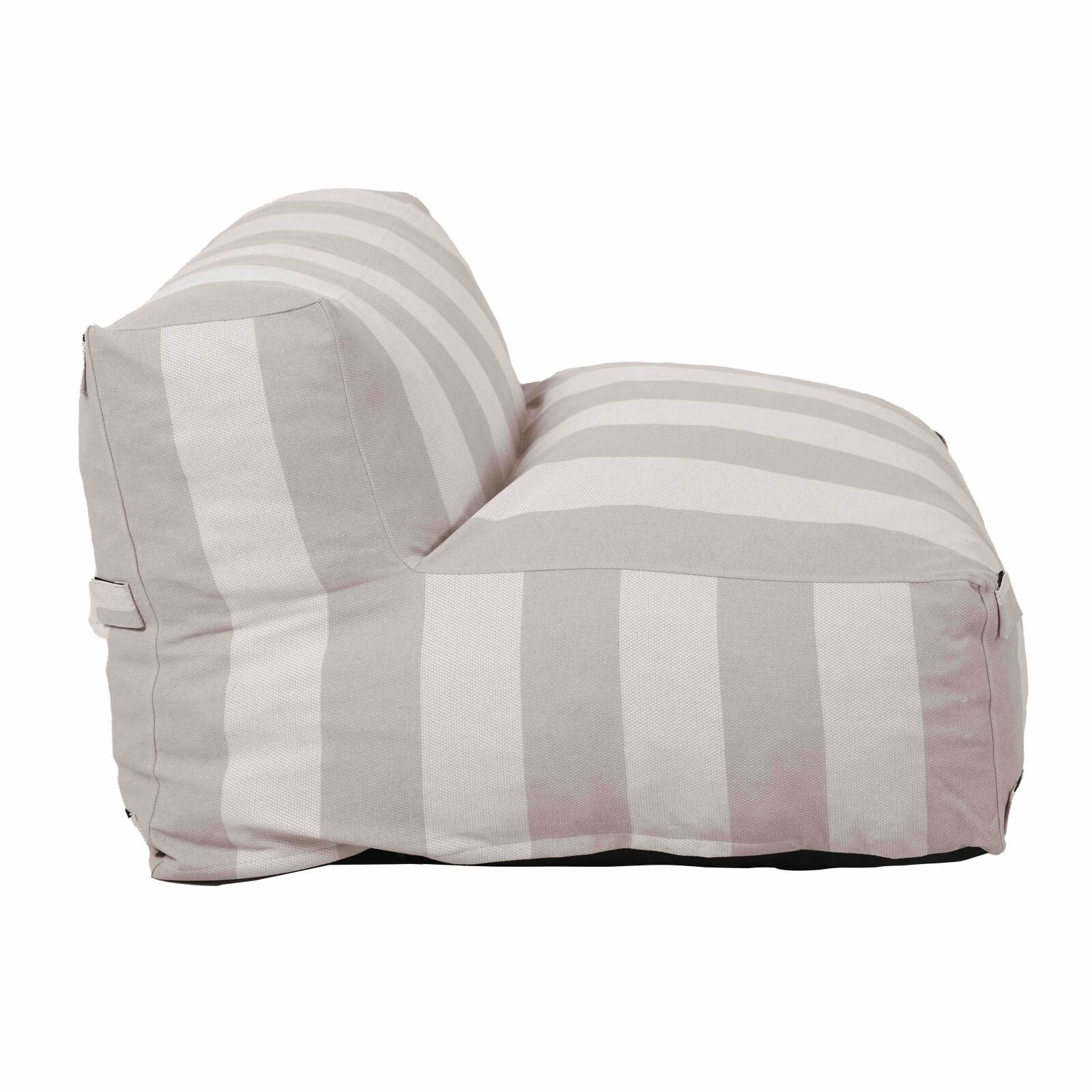 Poltrona a righe per divano modulare da esterno