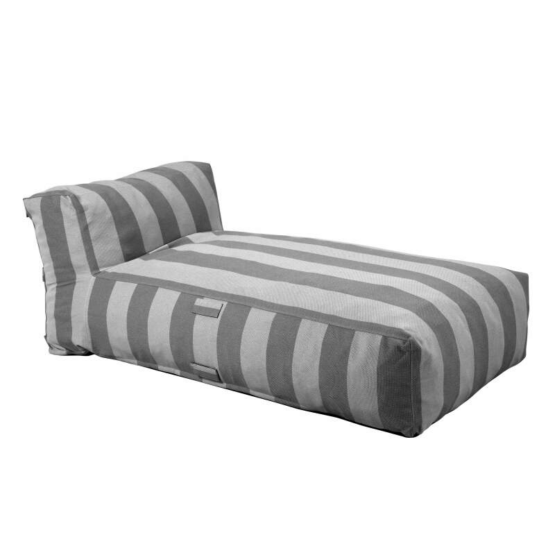 Chaise longue a righe per divano modulare da esterno