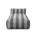 Chaise longue a righe per divano modulare da esterno