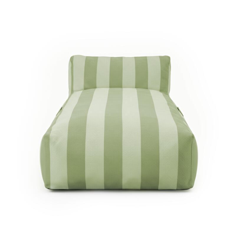 Chaise longue a righe per divano modulare da esterno (3/6)
