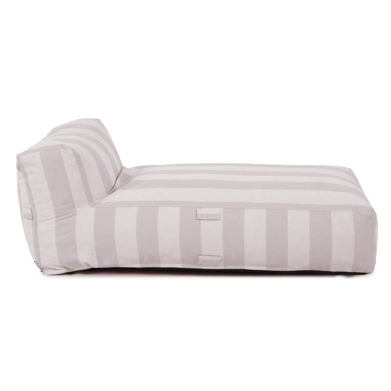 Chaise longue a righe per divano modulare da esterno (2/6)