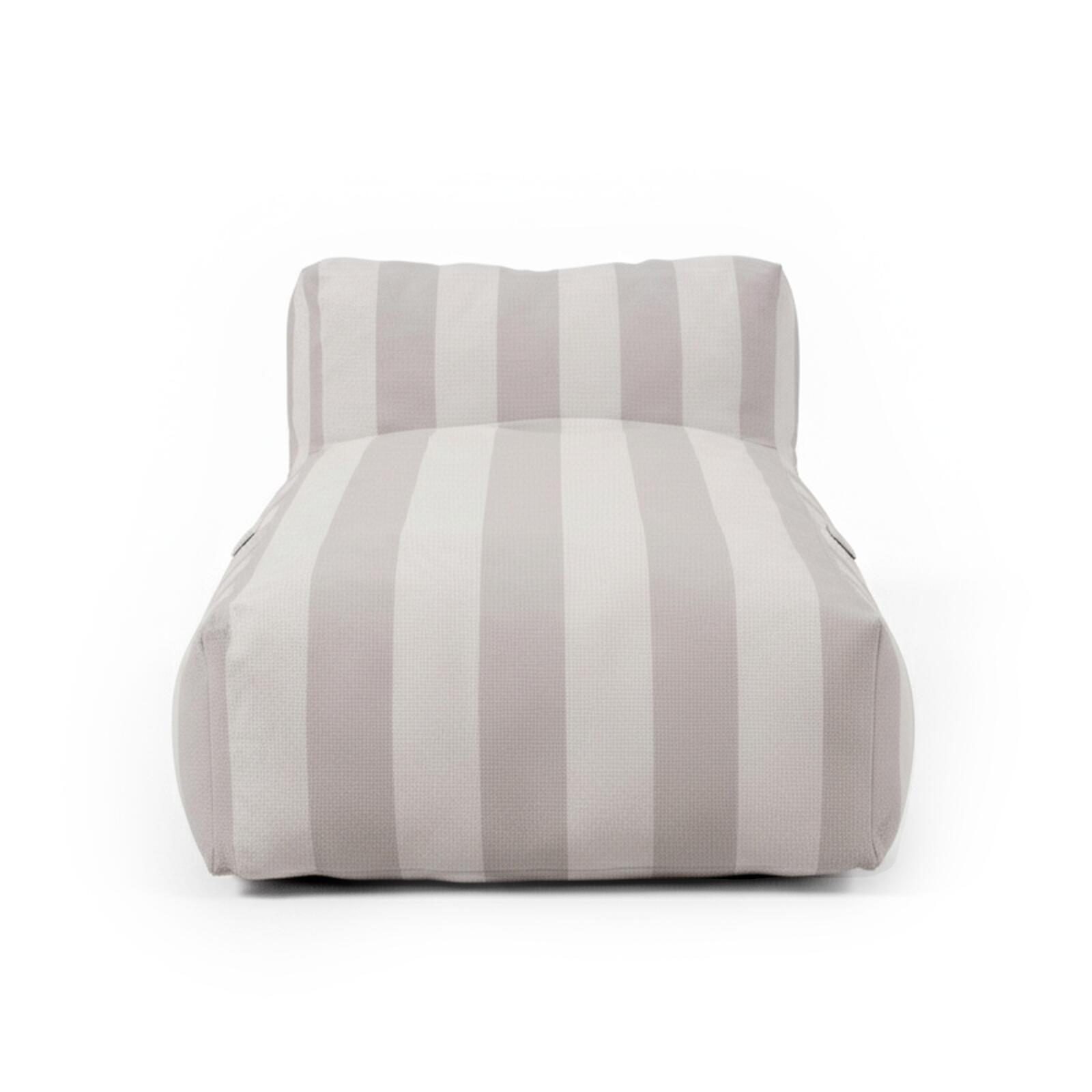 Chaise longue a righe per divano modulare da esterno