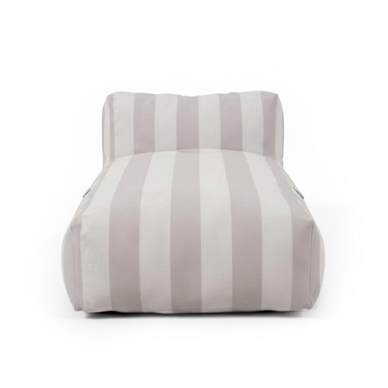 Chaise longue a righe per divano modulare da esterno (3/6)