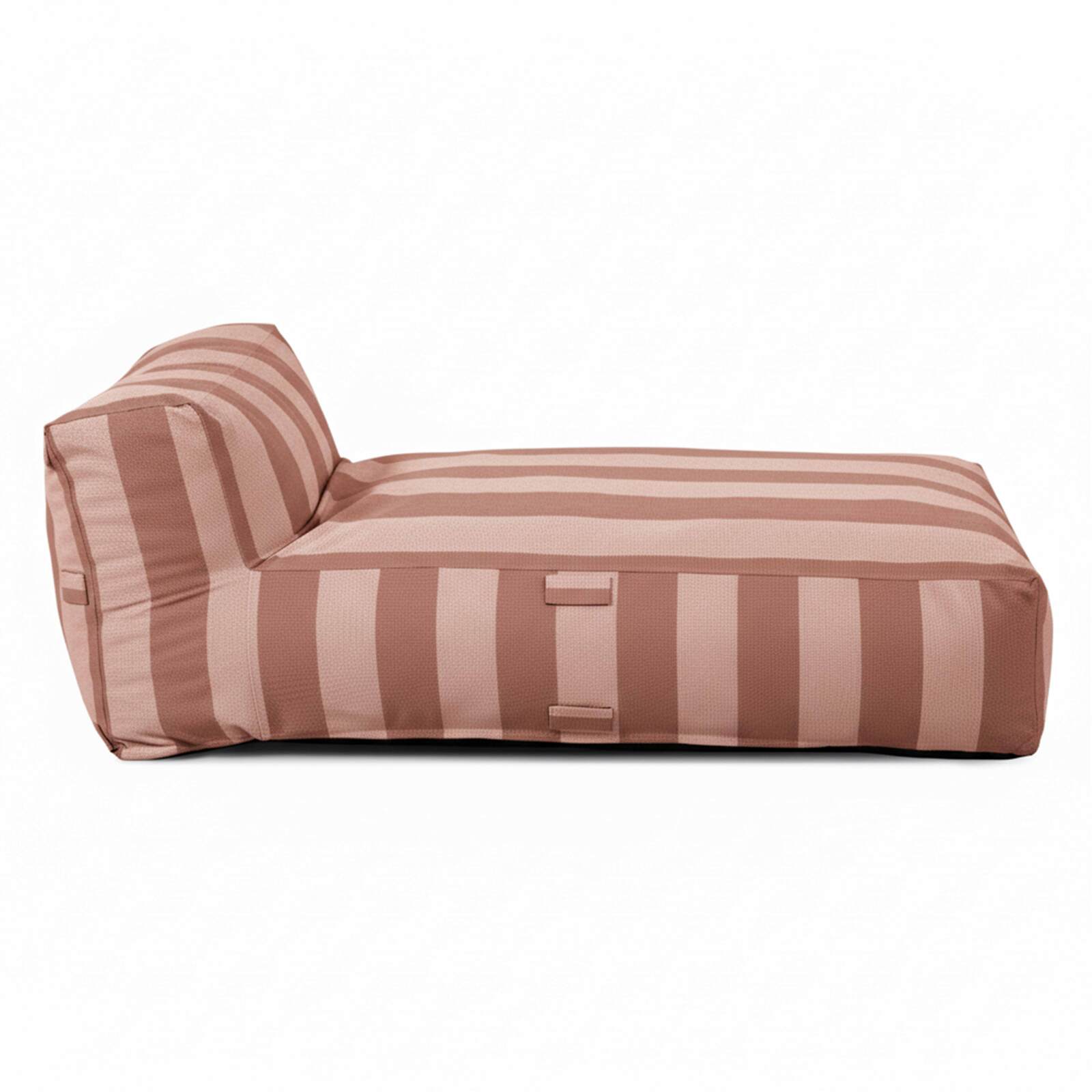 Chaise longue a righe per divano modulare da esterno