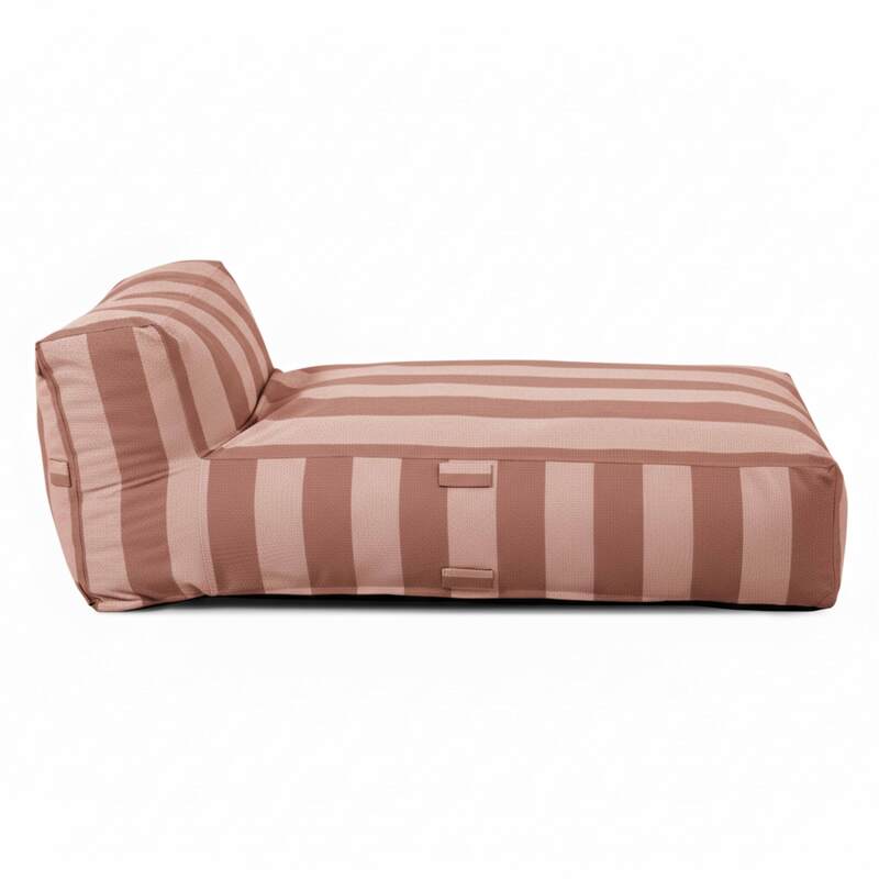 Chaise longue a righe per divano modulare da esterno