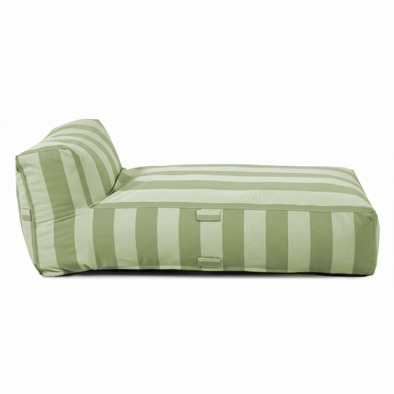 Chaise longue a righe per divano modulare da esterno