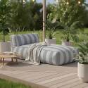 Chaise longue a righe per divano modulare da esterno