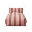Chaise longue a righe per divano modulare da esterno