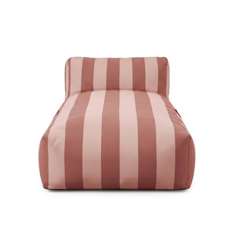 Chaise longue a righe per divano modulare da esterno