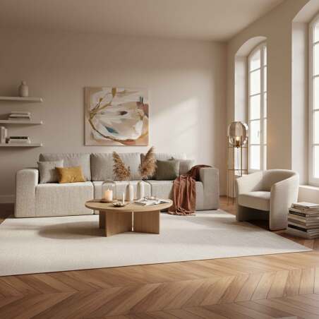 Divano modulare 3 posti in tessuto con cuscini (7/8)