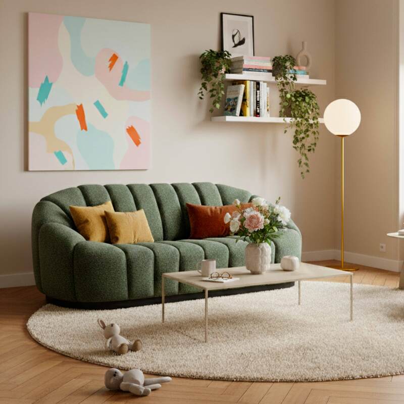 Divano 2 posti in tessuto