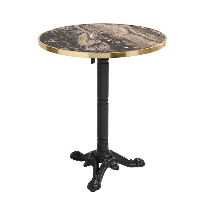 Piano tavolo in multistrato con rivestimento in laminato e bordi in alluminio ⌀60 cm (5/7)