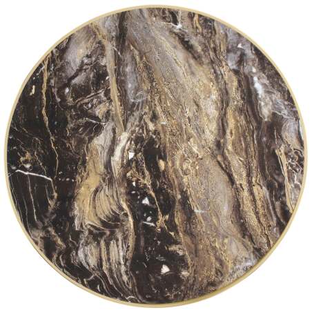 Piano tavolo in multistrato con rivestimento in laminato e bordi in alluminio ⌀60 cm