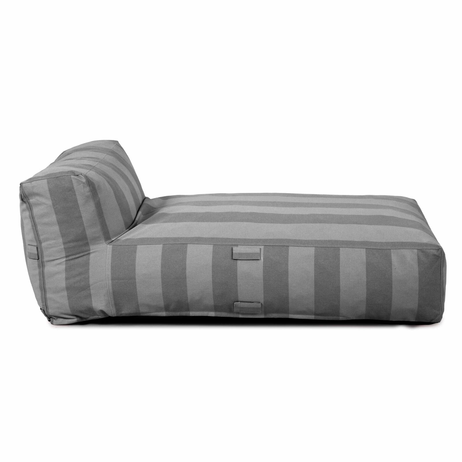 Chaise longue a righe per divano modulare da esterno