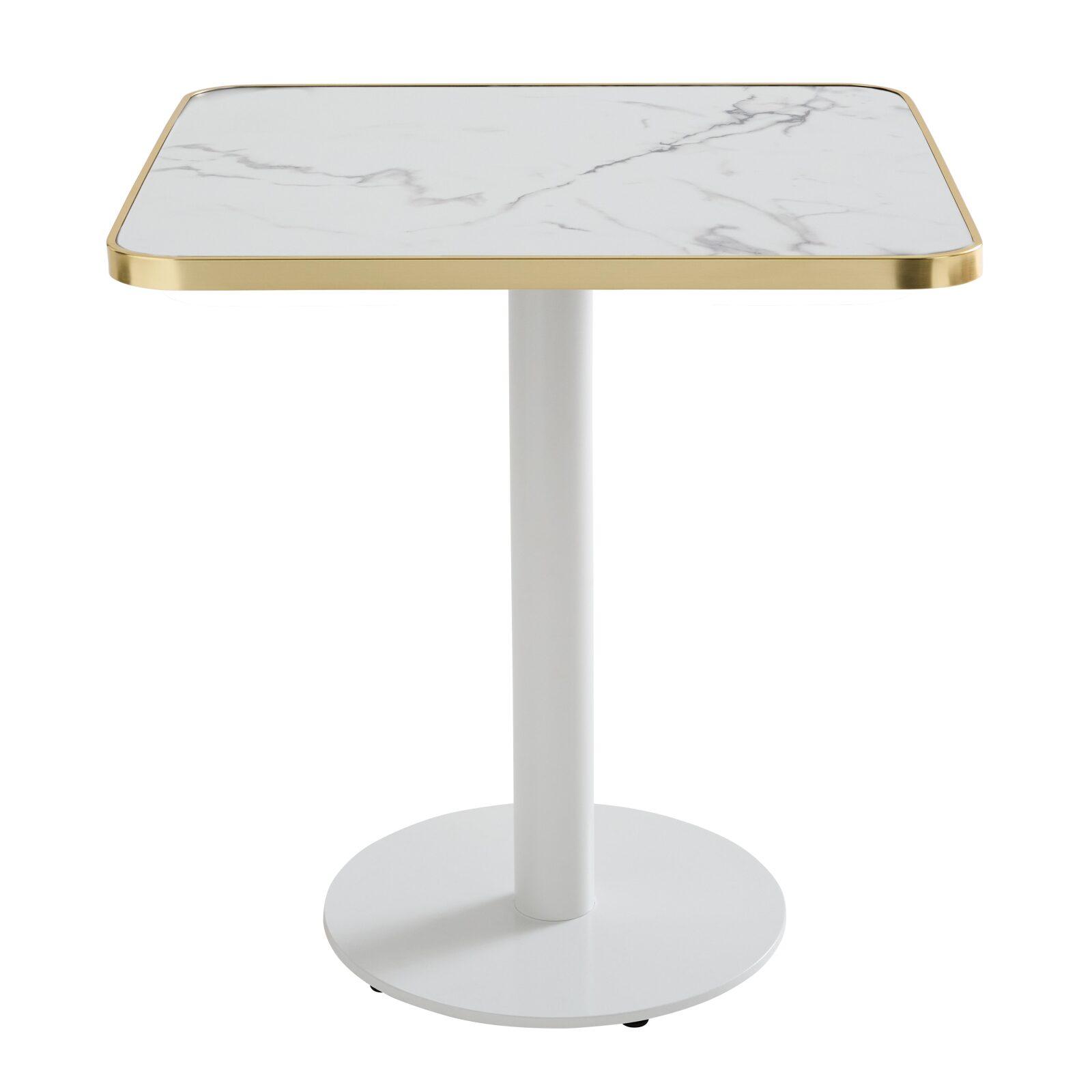 Piano del tavolo in laminato 70x70 cm con bordi in alluminio