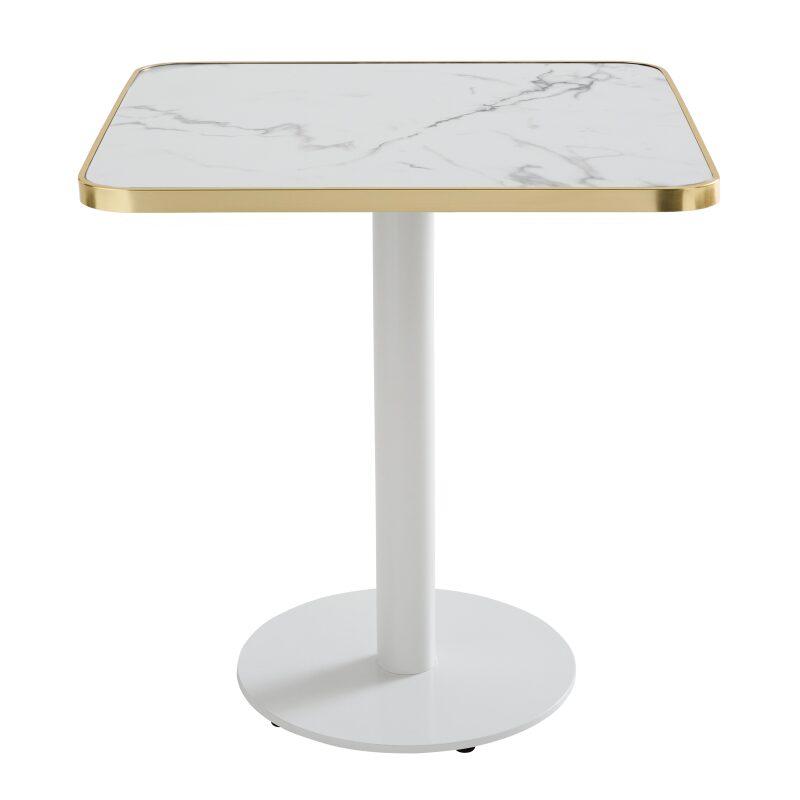 Piano del tavolo in laminato 70x70 cm con bordi in alluminio (6/7)