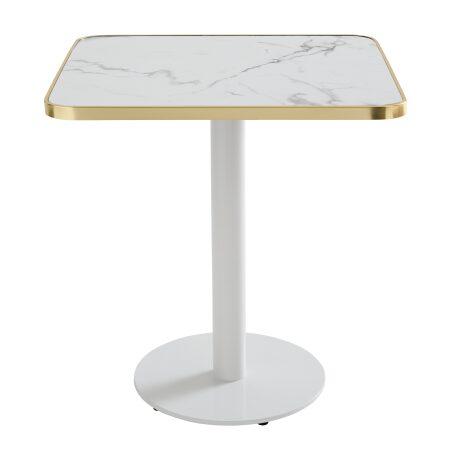 Piano del tavolo in laminato 70x70 cm con bordi in alluminio (6/7)