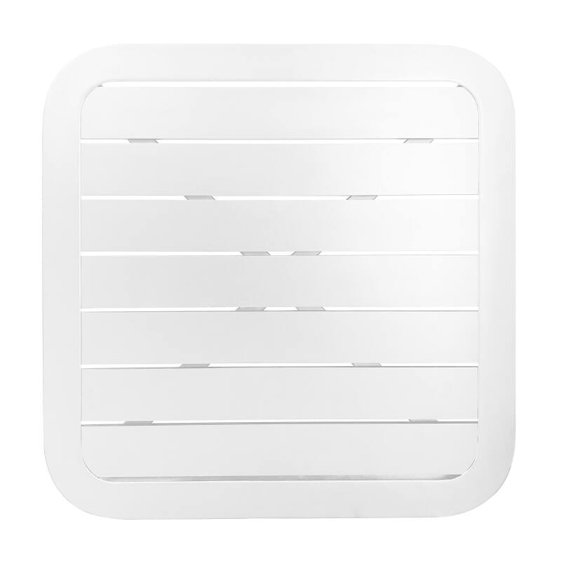 Piano tavolo da terrazza quadrato 70 x 70 cm in alluminio