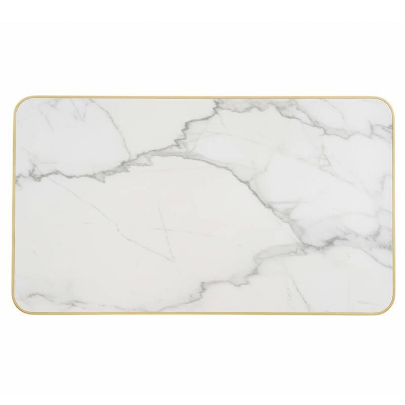 Piano del tavolo in laminato 120x60 cm con bordi in alluminio