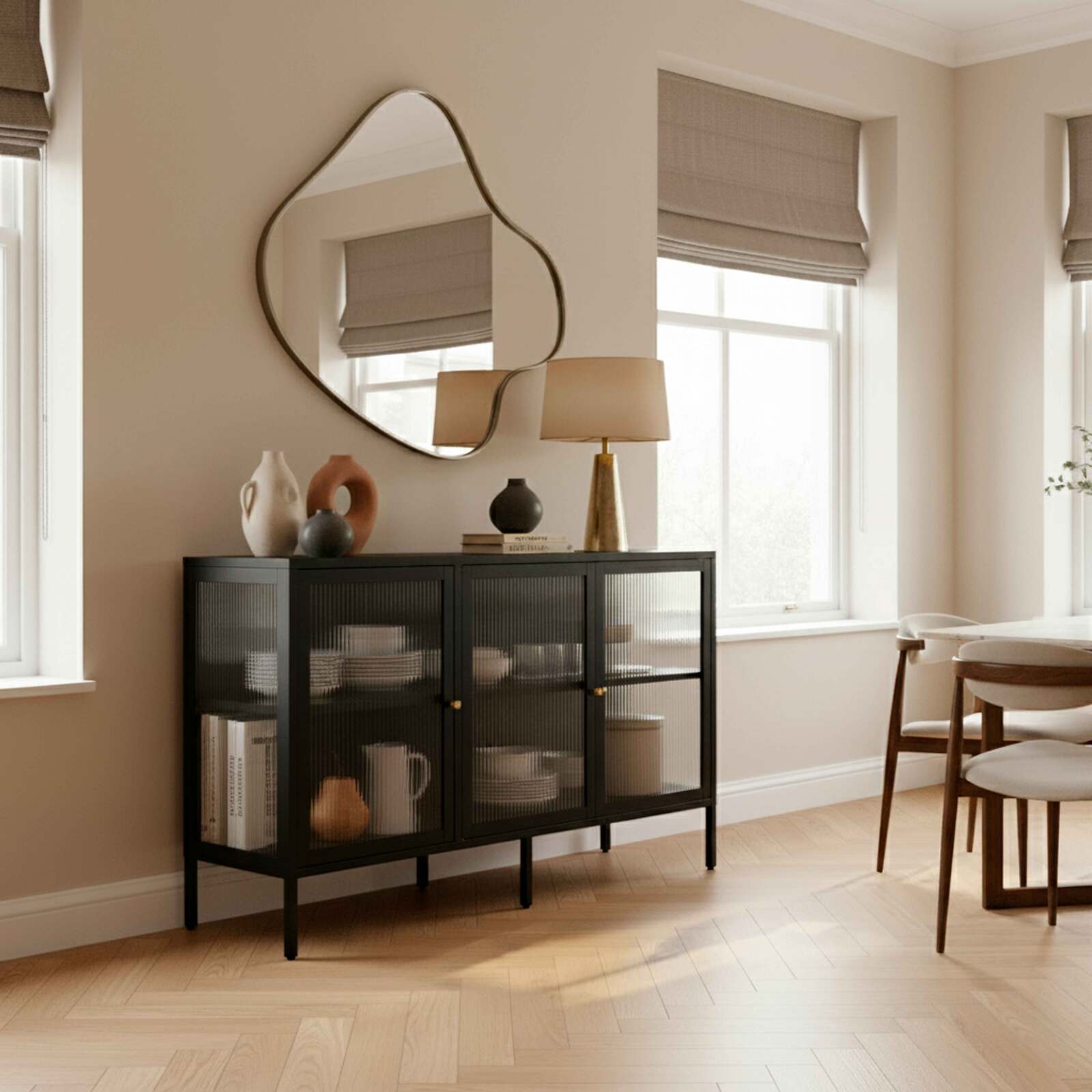 Buffet in metallo 3 ante 140 cm