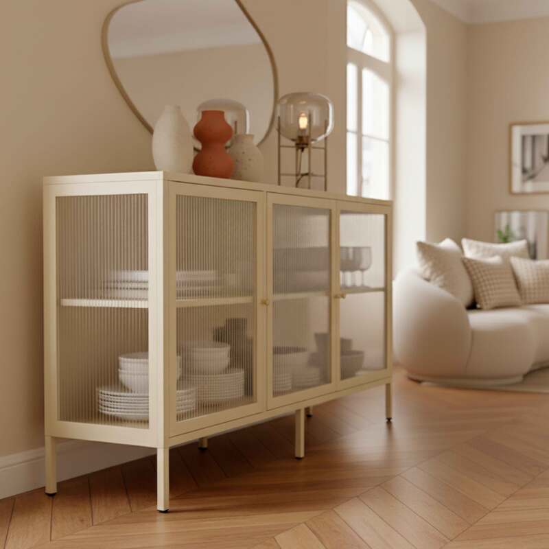 Buffet in metallo 3 ante 140 cm