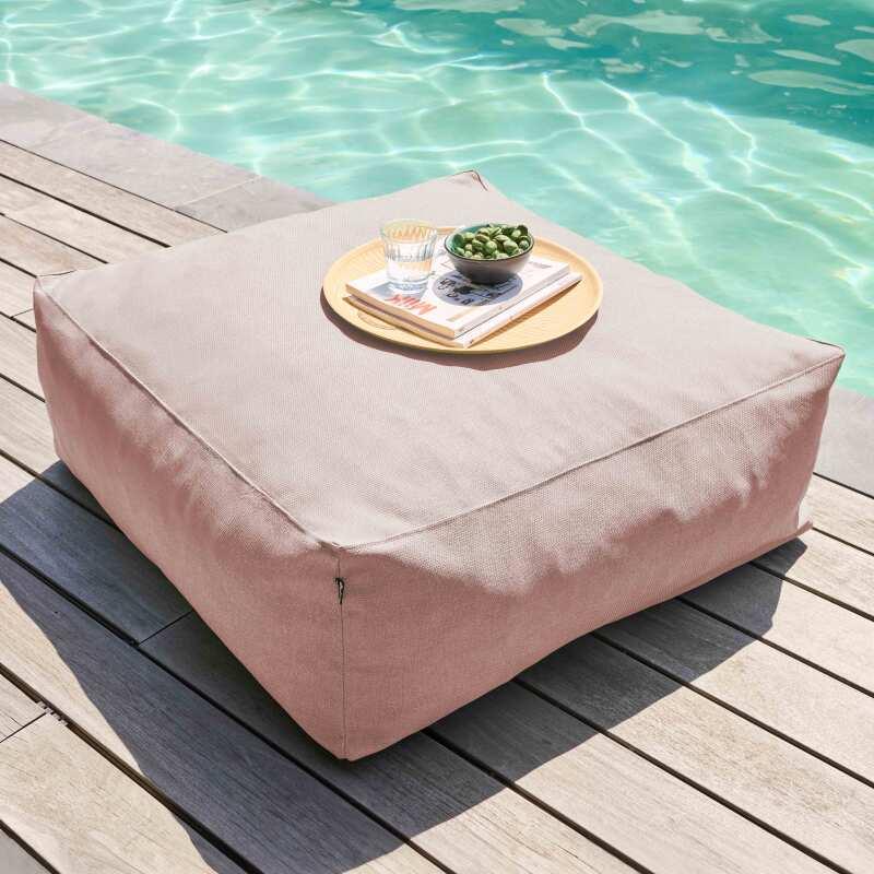 Divano modulare da esterno 7 posti con 5 poltrone, 1 poltrona angolare, 1 chaise longue e 1 pouf (5/7)