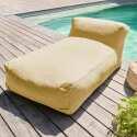 Divano modulare da esterno 4 posti con 2 poltrone, 1 poltrona angolare, 1 chaise longue e 1 pouf