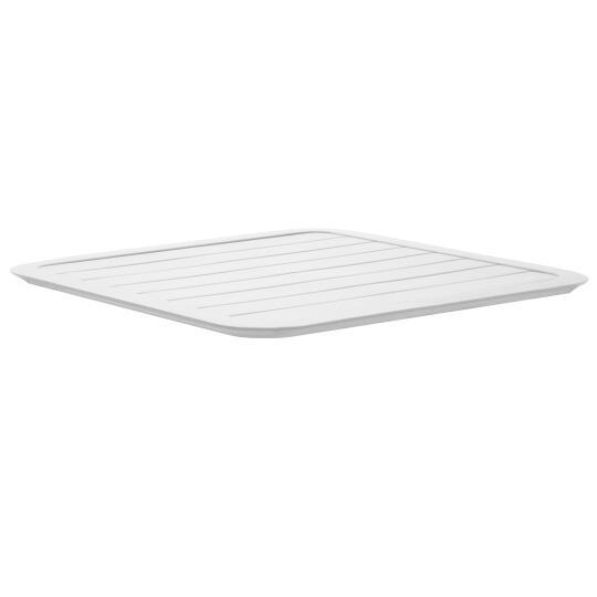Piano tavolo da terrazza quadrato 70 x 70 cm in alluminio
