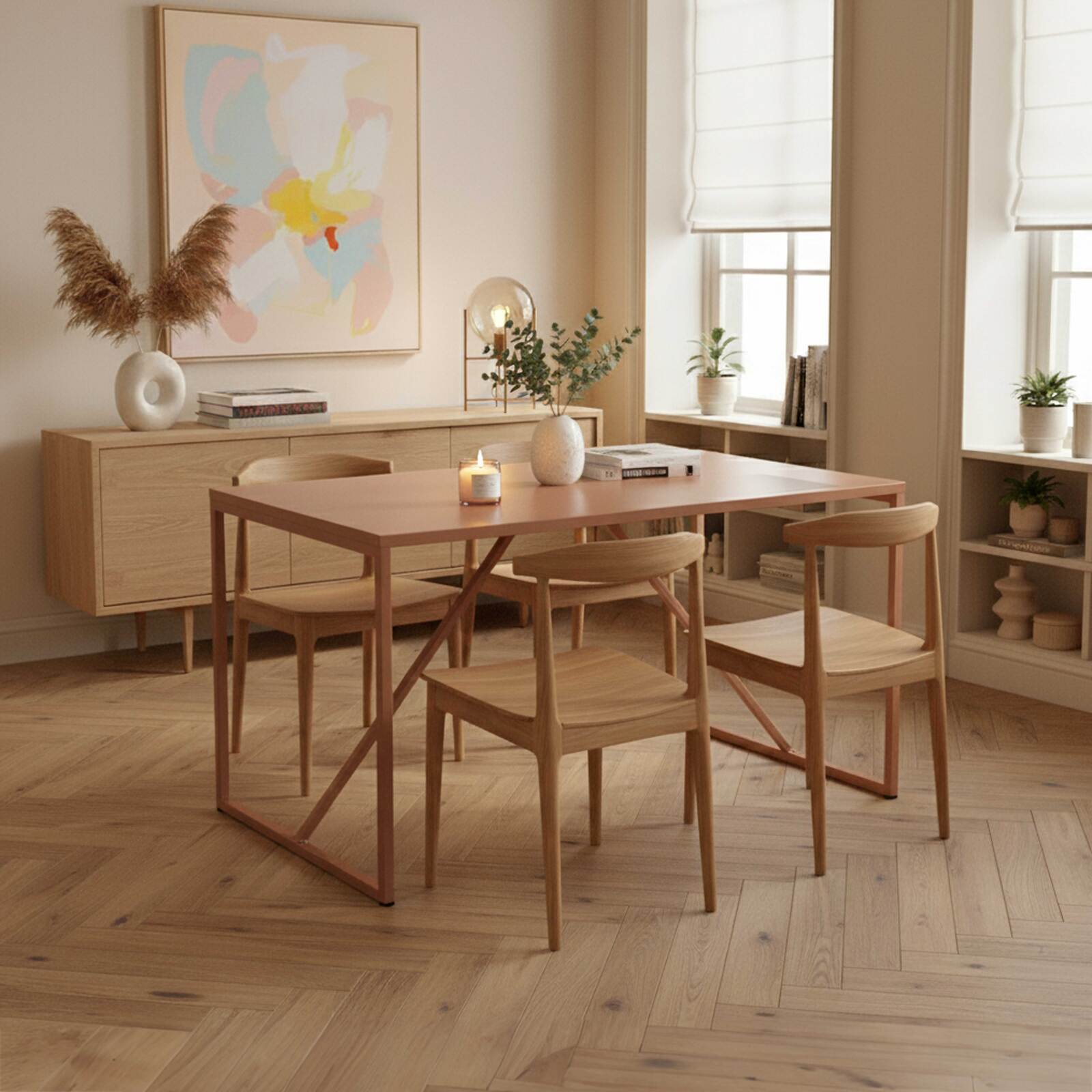 Tavolo da pranzo in metallo 4 persone