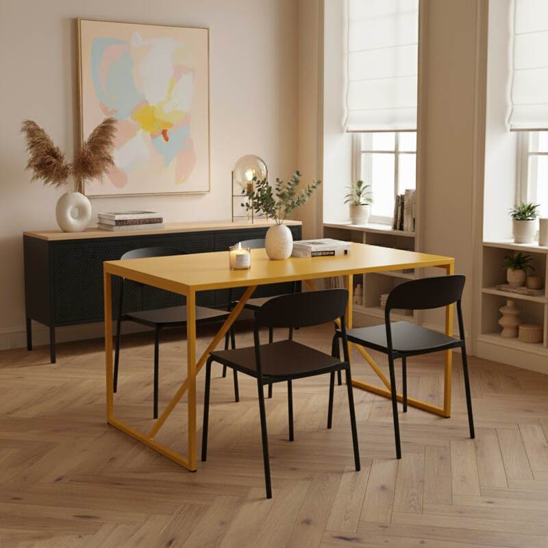 Tavolo da pranzo in metallo 4 persone