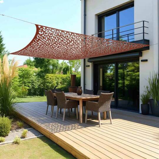 Vela rettangolare traforata reversibile 3 x 4 m | Oviala