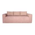 Divano 3 posti in tessuto a coste con cuscini