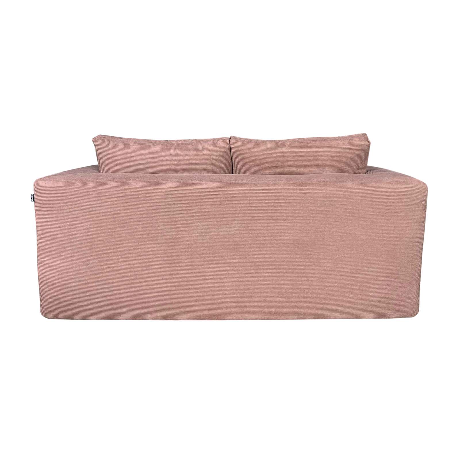 Divano 2 posti in tessuto a coste con cuscini