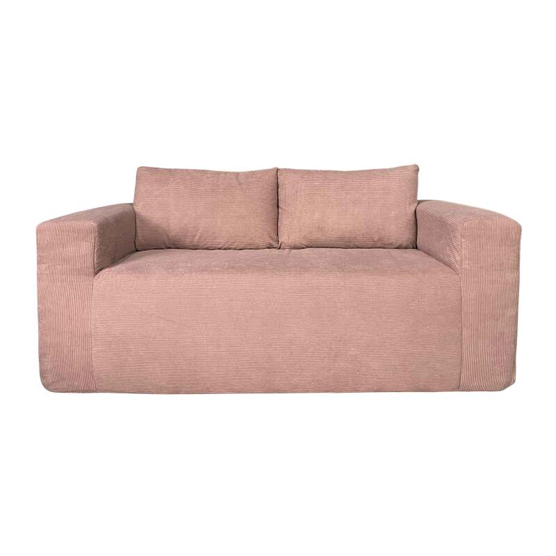 Divano 2 posti in tessuto a coste con cuscini (2/7)