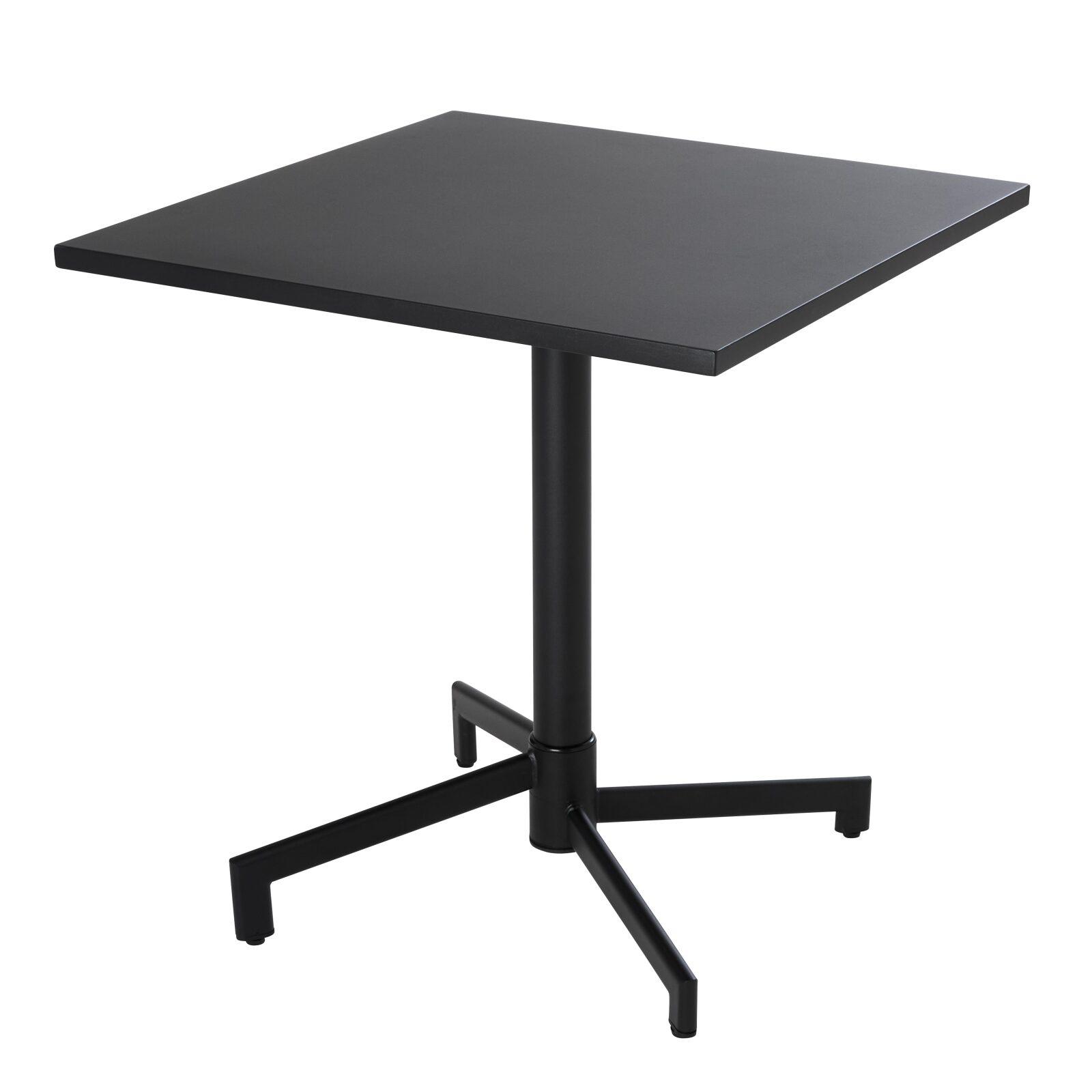 Tavolo da giardino quadrato reclinabile in metallo per 4 persone 70x70 cm
