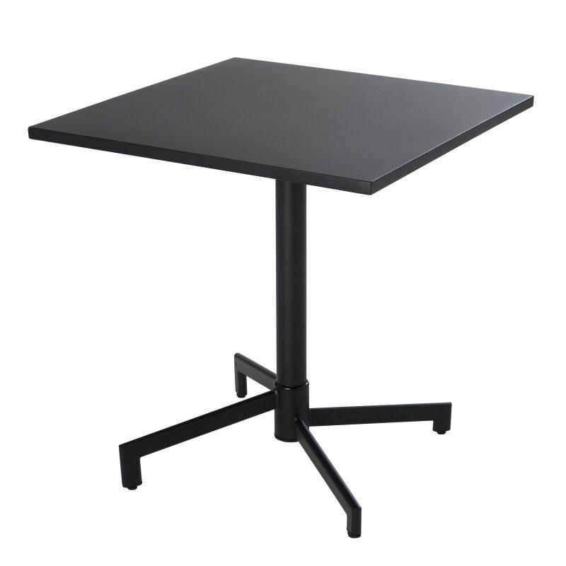 Tavolo da giardino quadrato reclinabile in metallo per 4 persone 70x70 cm
