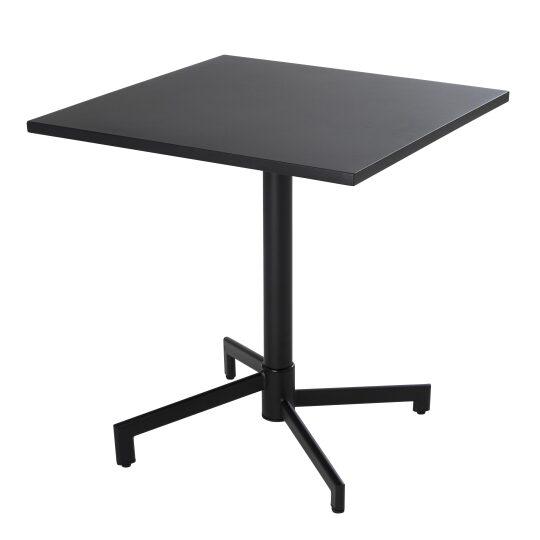 Tavolo da giardino quadrato reclinabile in metallo per 4 persone 70x70 cm