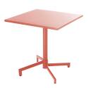 Tavolo da giardino quadrato reclinabile in metallo per 4 persone 70x70 cm