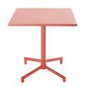 Tavolo da giardino quadrato reclinabile in metallo per 4 persone 70x70 cm