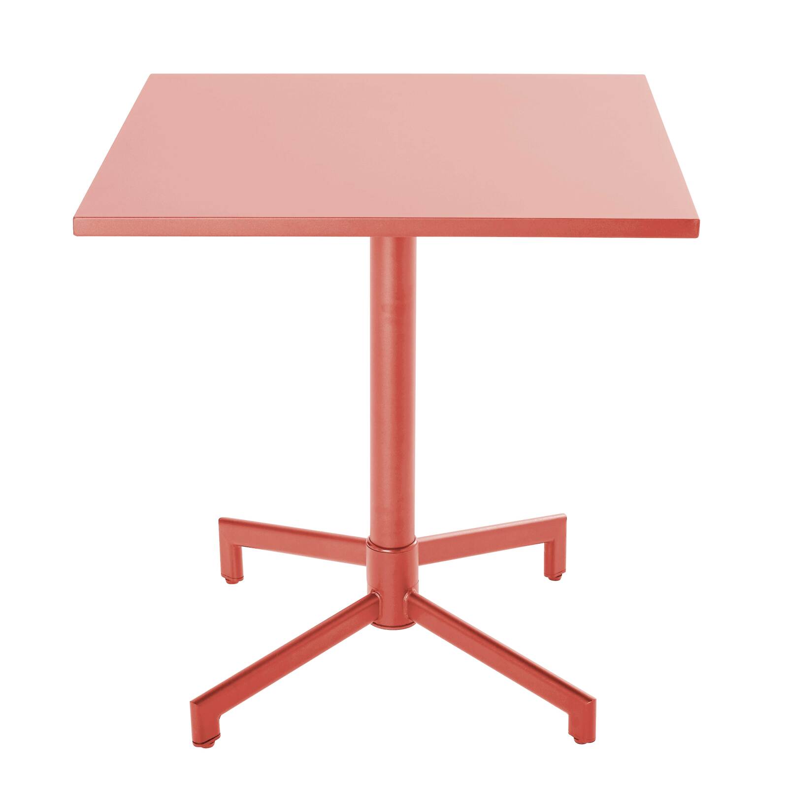 Tavolo da giardino quadrato reclinabile in metallo per 4 persone 70x70 cm