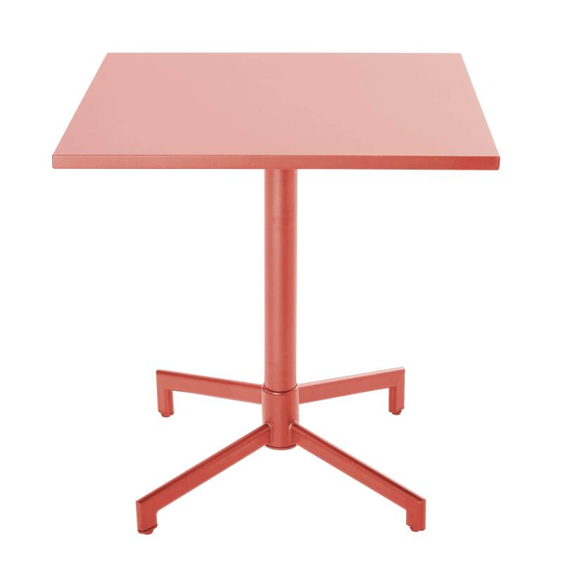 Tavolo da giardino quadrato reclinabile in metallo per 4 persone 70x70 cm
