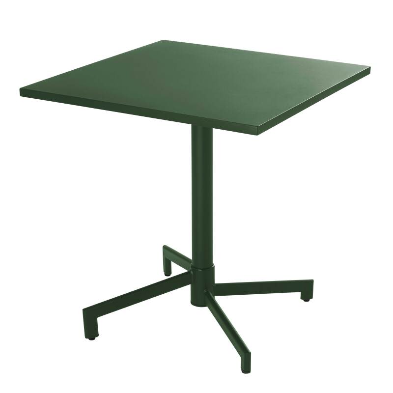 Tavolo da giardino quadrato reclinabile in metallo per 4 persone 70x70 cm