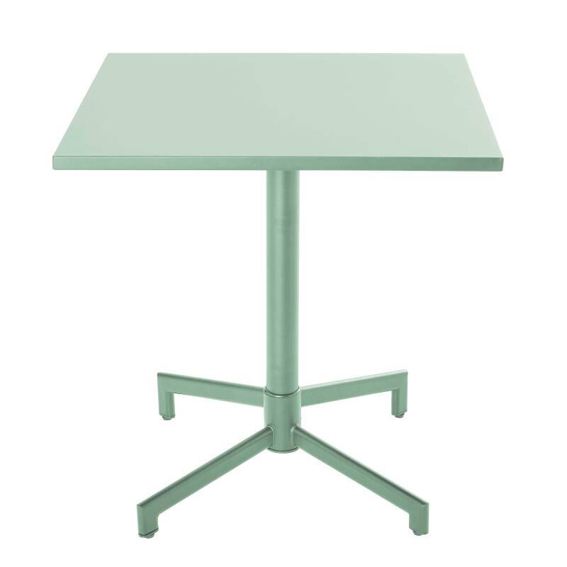 Tavolo da giardino quadrato reclinabile in metallo per 4 persone 70x70 cm