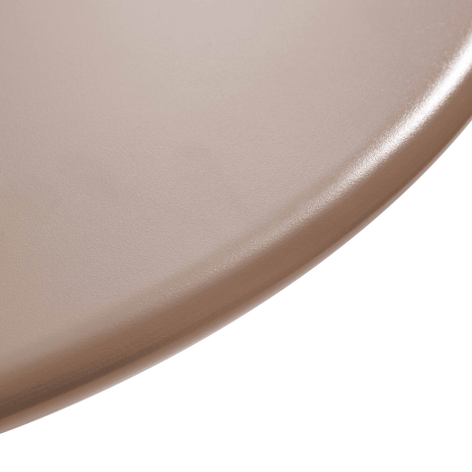 Tavolo da giardino bistrot rotondo reclinabile in metallo per 4 persone Ø70x72 cm