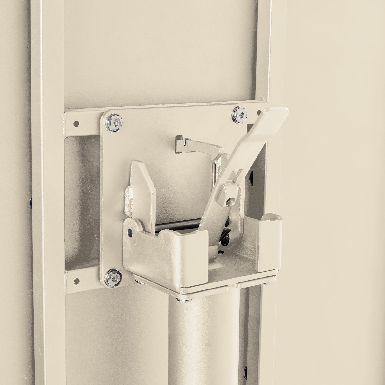 Tavolo da giardino bistrot rotondo reclinabile in metallo per 4 persone Ø70x72 cm